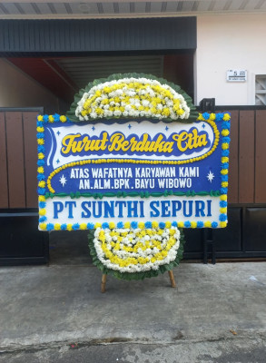 Papan Bunga Duka di Ngestiharjo